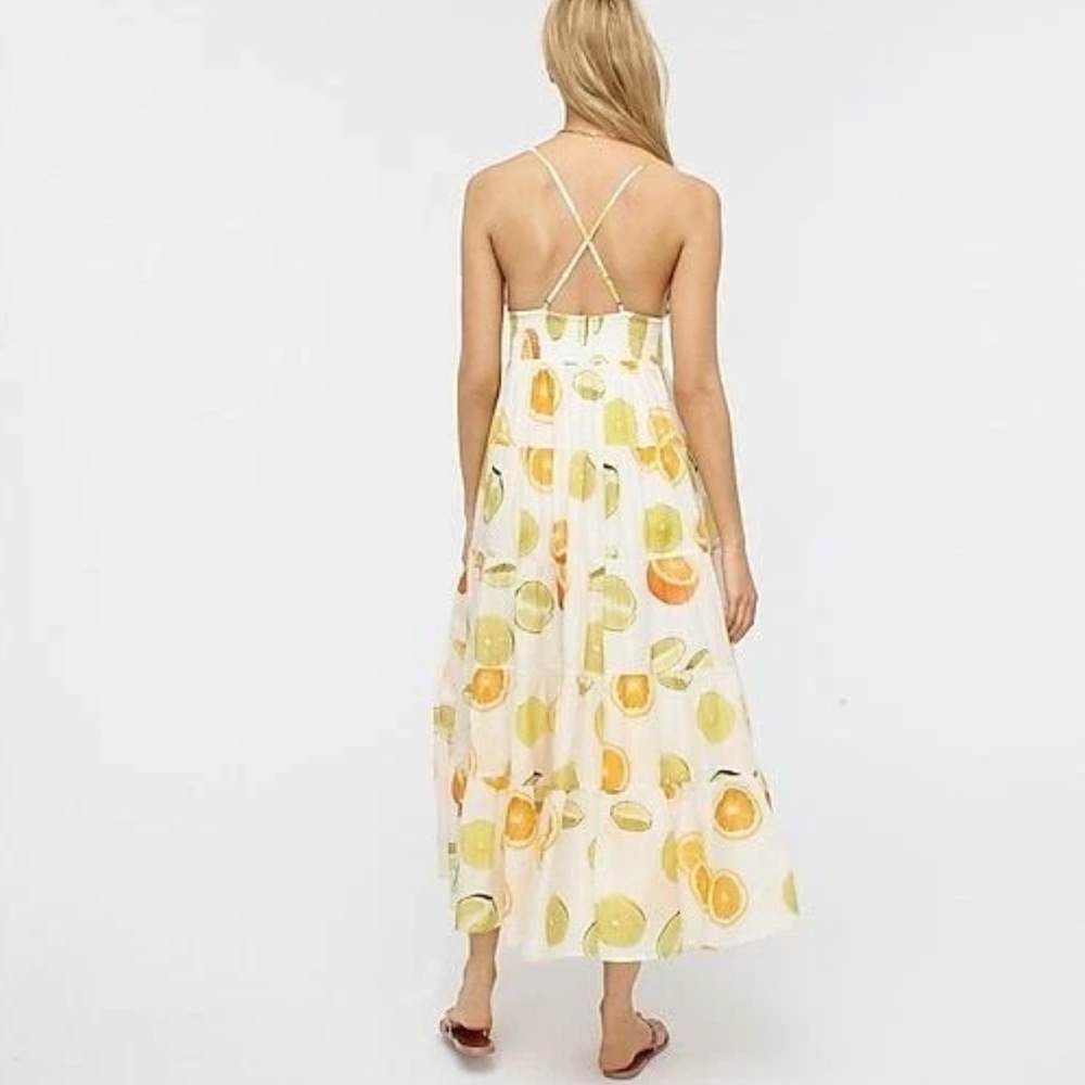 Edie Parker x J.Crew Citrus Print Button-Front Maxi Dress XS NWT - Picture 5 of 7